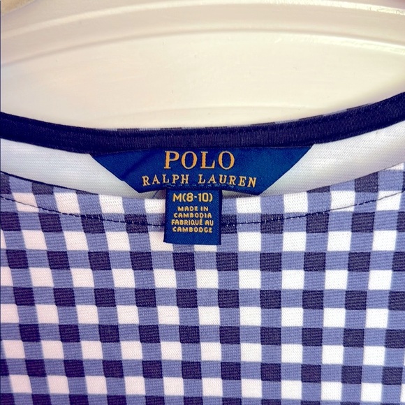 Polo Ralph Lauren Classic Navy and White Checkered Kids Dress - Picture 3 of 5